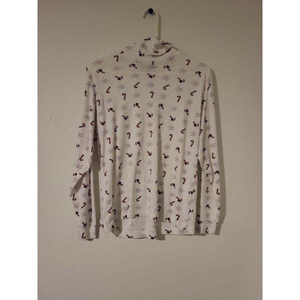 Vintage Bravo! Candy Cane Print‎ Turtleneck Shirt
